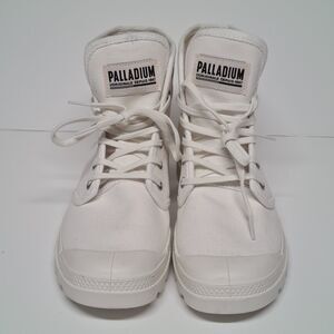 Palladium Boots Pampa HI White Women's 9.5 Men's 8 High Top Hiking Walking
